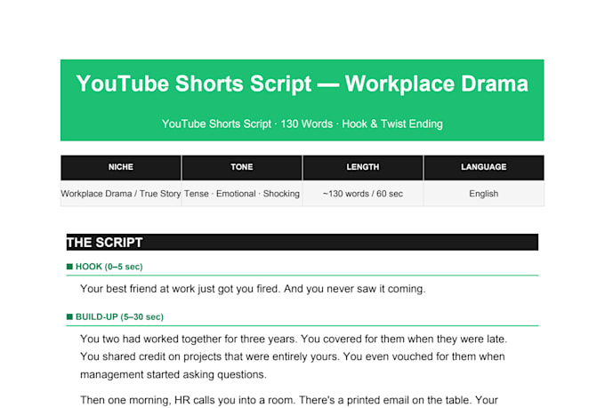 write viral youtube short scripts